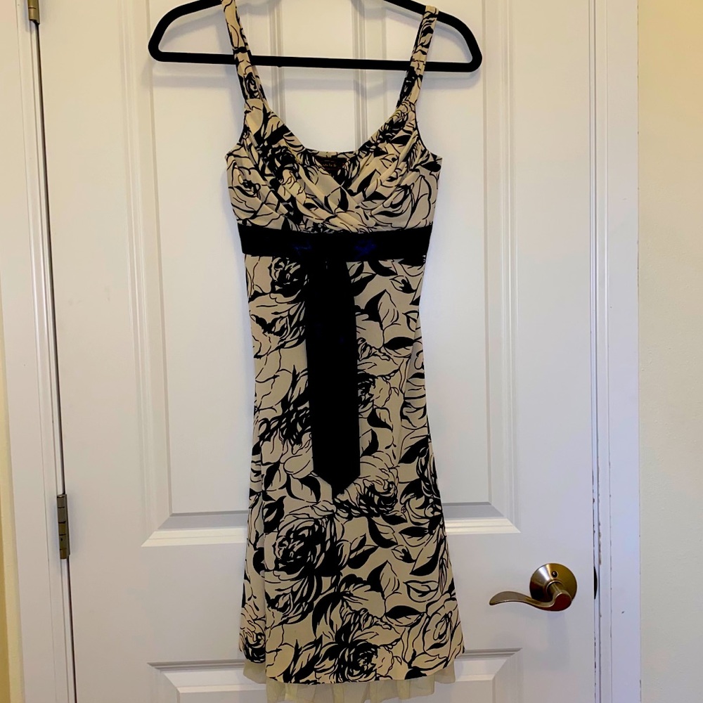 My Michelle Black & White floral party dress Small